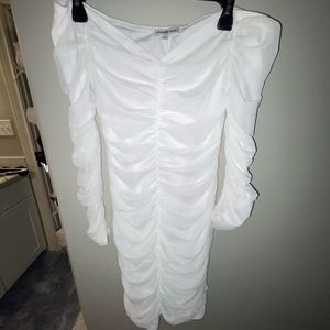 Off the shoulder white dress